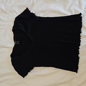 Black Ribbed Crop Top Size M